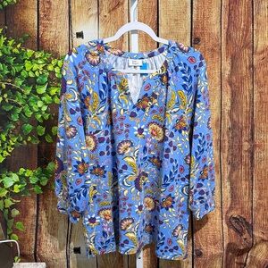 Kim Rogers V-neck Blouse Size XL